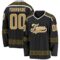 Custom Black Old Gold-White Plaid Hockey Jersey