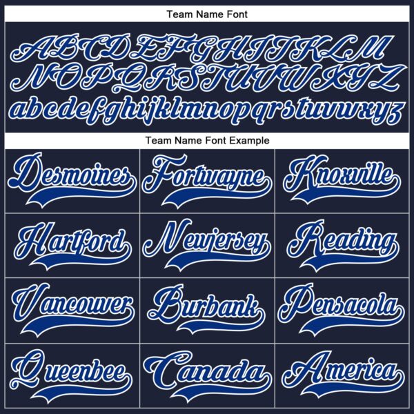 Custom Navy Royal Red-White Round Hockey Jersey