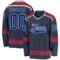 Custom Navy Royal Red-White Round Hockey Jersey