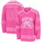Custom Pink White Plaid Hockey Jersey