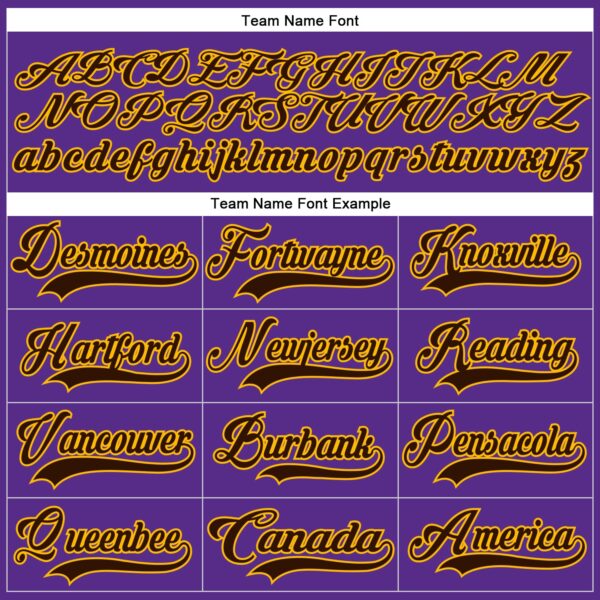 Custom Purple Brown Gold Blue Light Yellow-White Plaid Hockey Jersey