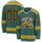 Custom Green Black Gold-White Plaid Hockey Jersey