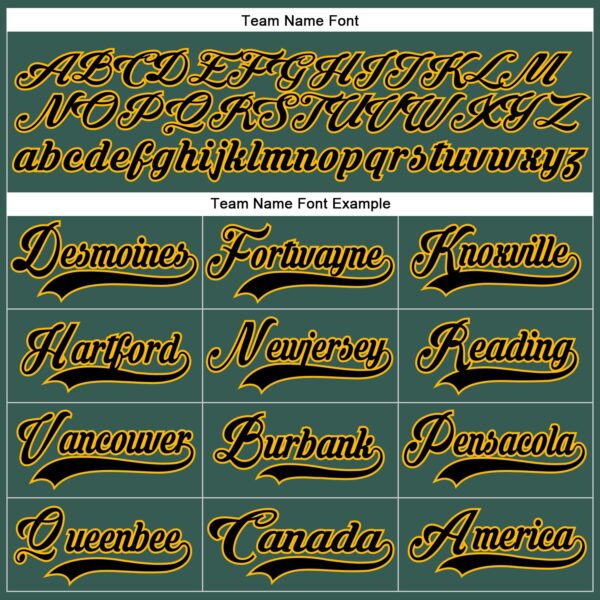 Custom Green Black Gold-White Plaid Hockey Jersey