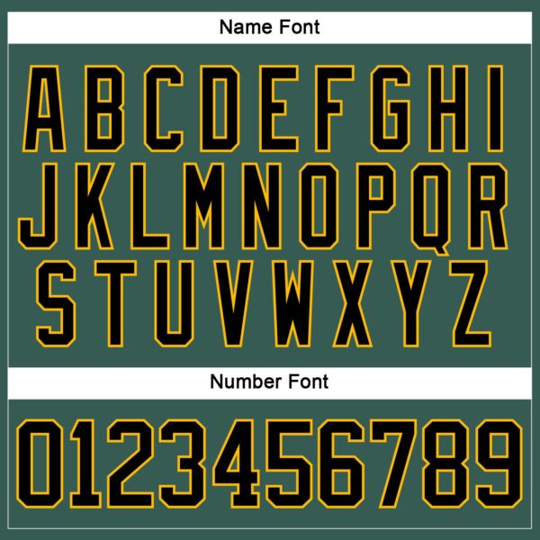 Custom Green Black Gold-White Plaid Hockey Jersey