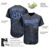 Custom Black Royal-White 3D Pattern Design Authentic Baseball Jersey