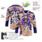 Custom Purple Cream-Texas Orange Hawaii Tropical Palm Trees Hockey Lace Neck Jersey