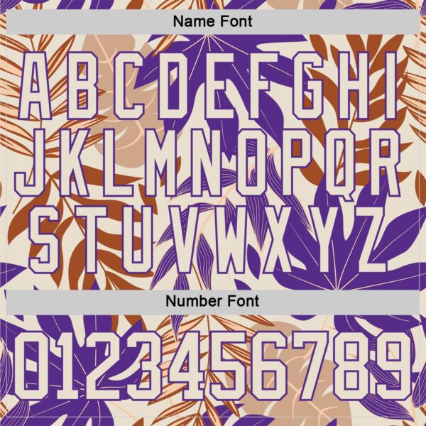 Custom Purple Cream-Texas Orange Hawaii Tropical Palm Trees Hockey Lace Neck Jersey