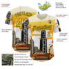 Custom Yellow Black-White Chicago Illinois Cityscape Landmark City Symbol Authentic Baseball Jersey
