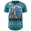 Custom Blue Royal-White Dallas Texas Urban Cityscape Landmark City Symbol Authentic Baseball Jersey