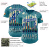 Custom Blue Royal-White Dallas Texas Urban Cityscape Landmark City Symbol Authentic Baseball Jersey