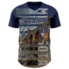 Custom Blue Royal Gray-Old Gold Minnesota Stone Bridge Landmark City Symbol Authentic Baseball Jersey