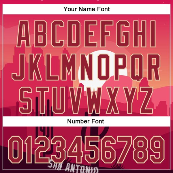 Custom Pink Cardinal-City Cream San Antonio Cactus Western Sunset City Symbol Authentic Baseball Jersey