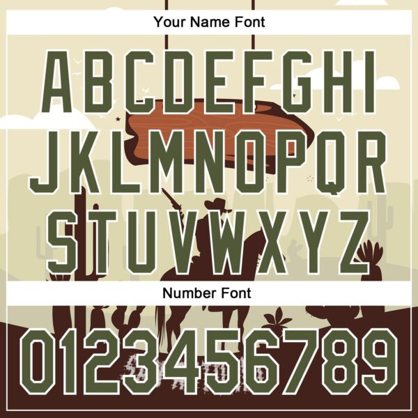 Custom Cream Olive-White San Antonio Texas Western Cowboy City Symbol Authentic Baseball Jersey