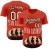 Custom Red City Cream-Black San Antonio Texas Western Cowboy City Symbol Authentic Baseball Jersey