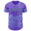 Custom Purple Ice Blue New Orleans Louisiana Mississippi River Bridge Cityscape City Symbol Authentic Baseball Jersey