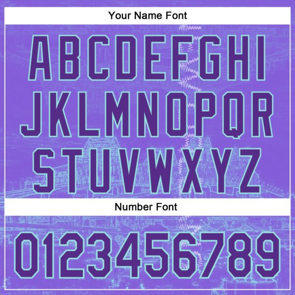 Custom Purple Ice Blue New Orleans Louisiana Mississippi River Bridge Cityscape City Symbol Authentic Baseball Jersey