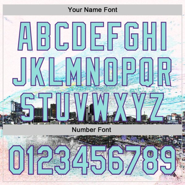 Custom White Ice Blue Black-Purple New Orleans Louisiana Cityscape Skyline City Symbol Authentic Baseball Jersey