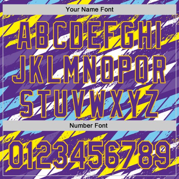 Custom Purple Yellow-Blue Car Racing Formula Auto Motorsport Authentic Baseball Jersey