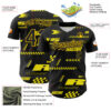 Custom Black Yellow Car Racing Formula Auto Motorsport Authentic Baseball Jersey