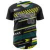 Custom Black White Yellow-Green Car Racing Formula Auto Motorsport Authentic Baseball Jersey