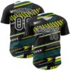 Custom Black White Yellow-Green Car Racing Formula Auto Motorsport Authentic Baseball Jersey
