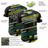 Custom Black White Yellow-Green Car Racing Formula Auto Motorsport Authentic Baseball Jersey