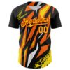 Custom Black Yellow Red Orange-White Car Racing Formula Auto Motorsport Authentic Baseball Jersey