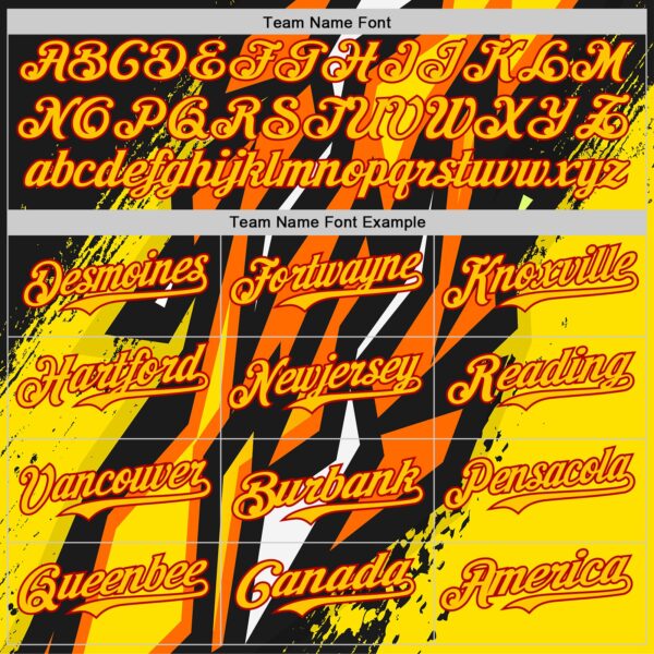 Custom Black Yellow Red Orange-White Car Racing Formula Auto Motorsport Authentic Baseball Jersey