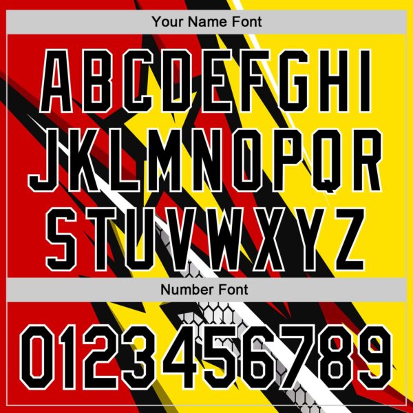 Custom Black White Red-Yellow Car Racing Formula Auto Motorsport Authentic Baseball Jersey