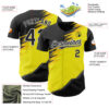 Custom Black White-Yellow Car Racing Formula Auto Motorsport Authentic Baseball Jersey