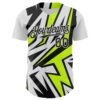 Custom White Black-Green Car Racing Formula Auto Motorsport Authentic Baseball Jersey