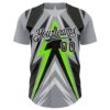 Custom Gray Black White-Green Car Racing Formula Auto Motorsport Authentic Baseball Jersey