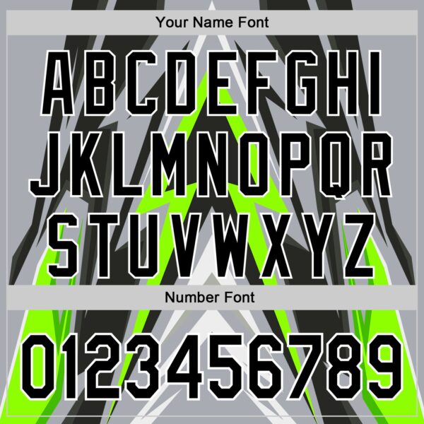 Custom Gray Black White-Green Car Racing Formula Auto Motorsport Authentic Baseball Jersey