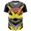 Custom Black Red White-Yellow Car Racing Formula Auto Motorsport Authentic Baseball Jersey