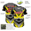 Custom Black Red White-Yellow Car Racing Formula Auto Motorsport Authentic Baseball Jersey