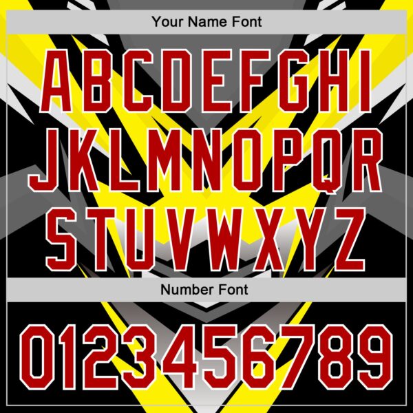 Custom Black Red White-Yellow Car Racing Formula Auto Motorsport Authentic Baseball Jersey