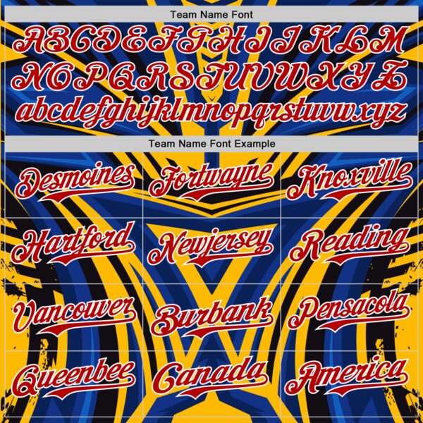 Custom Gold Red White Blue-Black Car Racing Formula Auto Motorsport Authentic Baseball Jersey