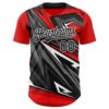 Custom Red Black White-Gray Car Racing Formula Auto Motorsport Authentic Baseball Jersey
