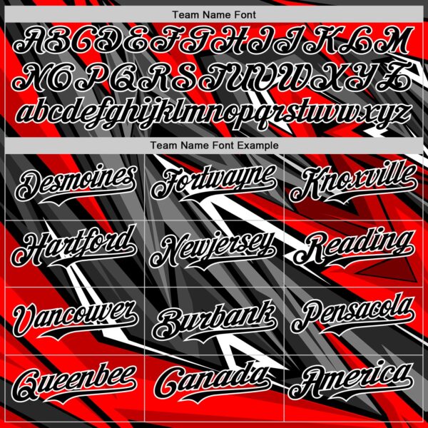 Custom Red Black White-Gray Car Racing Formula Auto Motorsport Authentic Baseball Jersey