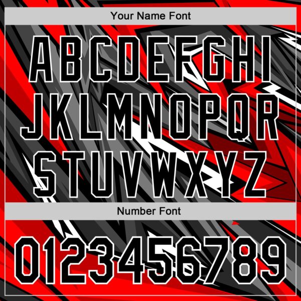 Custom Red Black White-Gray Car Racing Formula Auto Motorsport Authentic Baseball Jersey