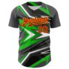 Custom Steel Gray Red Yellow Green-White Car Racing Formula Auto Motorsport Authentic Baseball Jersey