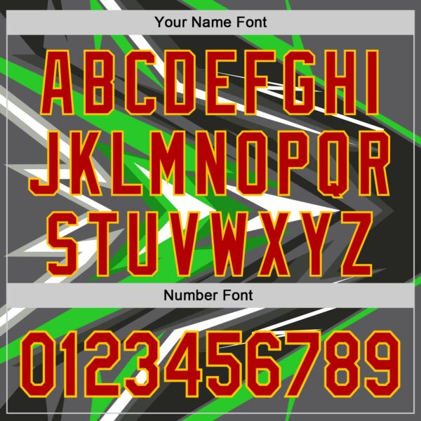 Custom Steel Gray Red Yellow Green-White Car Racing Formula Auto Motorsport Authentic Baseball Jersey