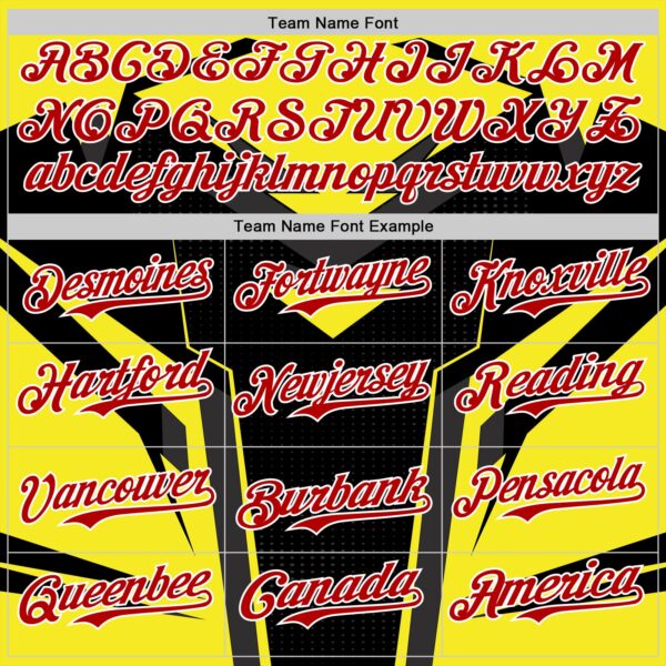 Custom Black Red White-Yellow Car Racing Formula Auto Motorsport Authentic Baseball Jersey