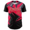 Custom Black Red White-Gray Car Racing Formula Auto Motorsport Authentic Baseball Jersey