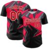 Custom Black Red White-Gray Car Racing Formula Auto Motorsport Authentic Baseball Jersey