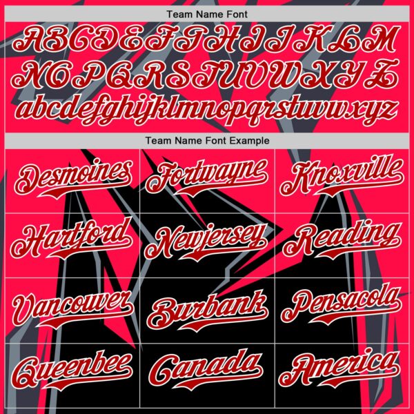 Custom Black Red White-Gray Car Racing Formula Auto Motorsport Authentic Baseball Jersey