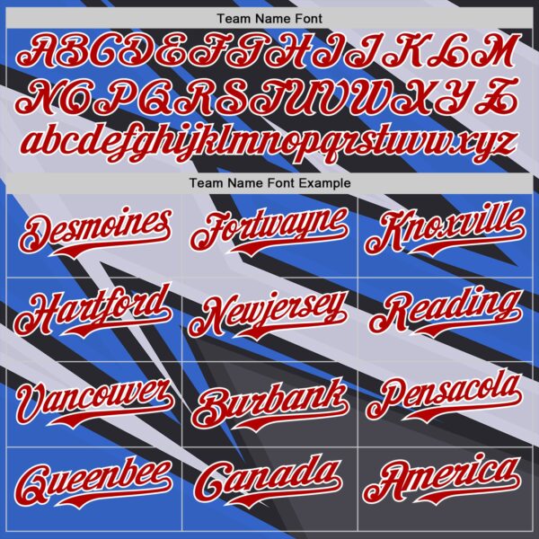 Custom Gray Red White-Blue Car Racing Formula Auto Motorsport Authentic Baseball Jersey