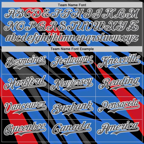 Custom Black Steel Gray White Blue-Red Car Racing Formula Auto Motorsport Authentic Baseball Jersey