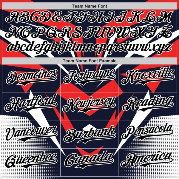 Custom Navy Black White-Red Car Racing Formula Auto Motorsport Authentic Baseball Jersey