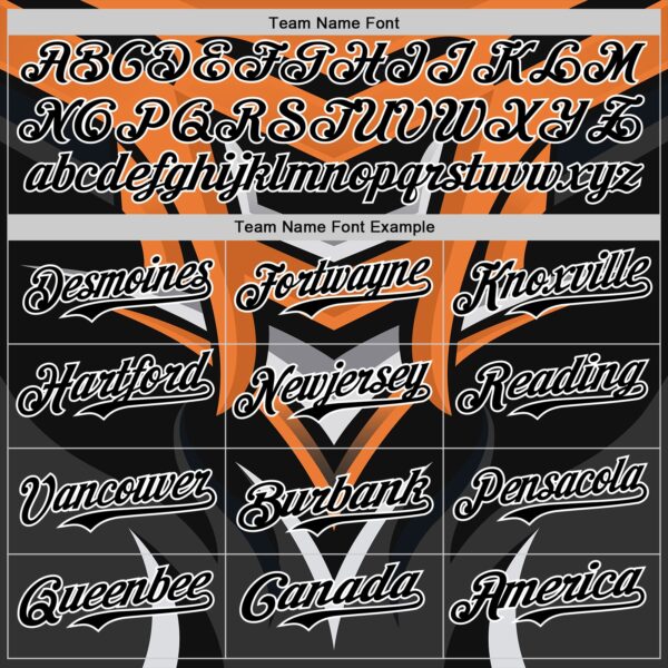 Custom Black White Orange-Gray Car Racing Formula Auto Motorsport Authentic Baseball Jersey